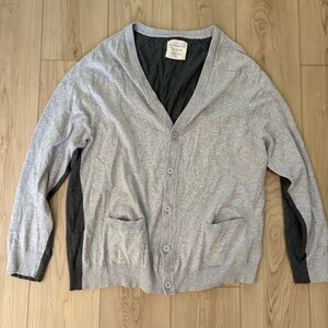 Five Four XL dark/light gray two-tone cardigan sweater